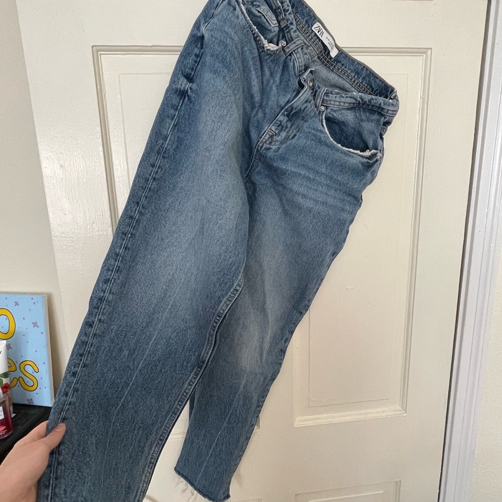 Zara cropped denim jeans